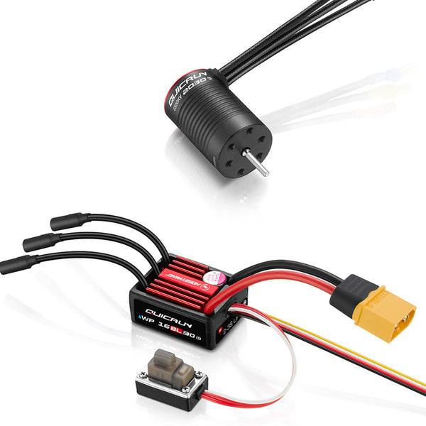 Hobbywing QuicRun WP 16BL30 G2 30A ESC fırçasız ESC + QuicRun 2435SL G3-4500KV 6 Hobbywing QuicRun WP 16BL30 G2 30A ESC fırçasız ESC + QuicRun 2435SL G3-4500KV 6