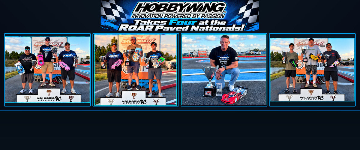 HOBBYWING CLAIMS FOUR NATIONAL TITLES AT THE 2026 ROAR 1/10 PAVED ON-ROAD NATIONALS!