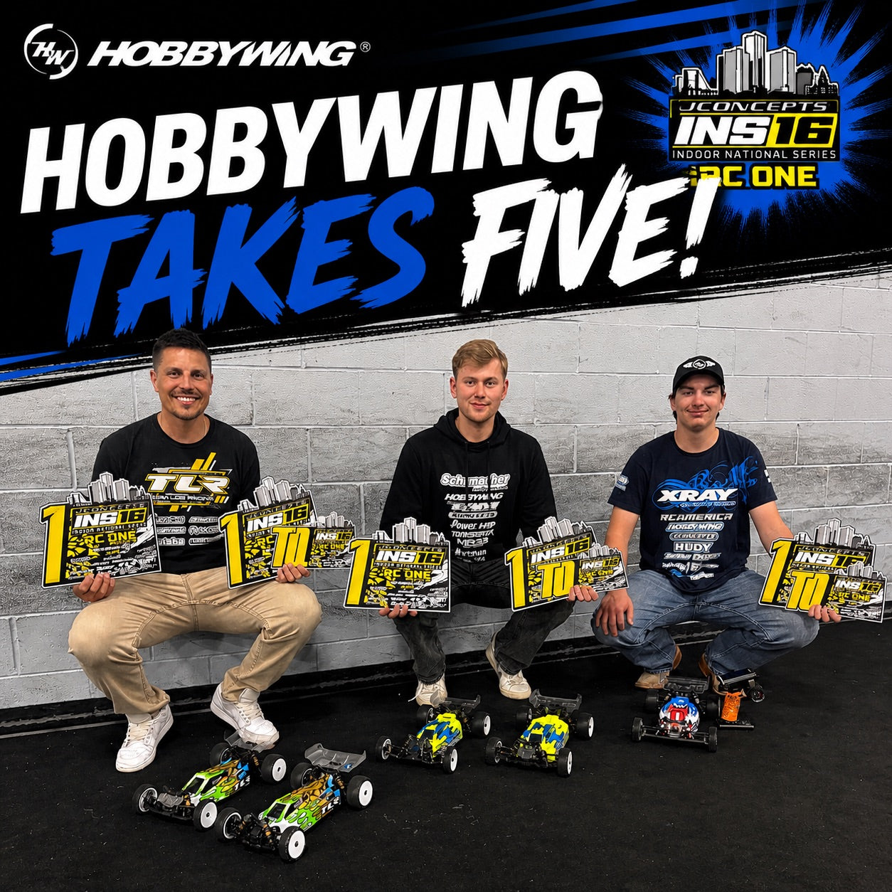 HOBBYWING TAKES FIVE AT THE JCONCPETS INS