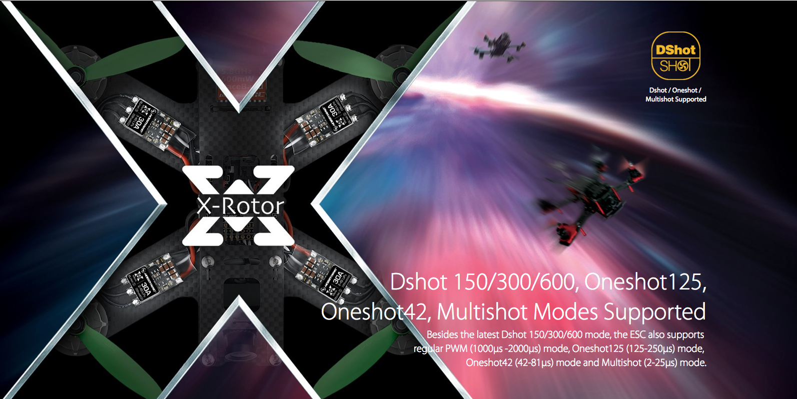 News: XRotor Micro BLHeli-s 30A DShot600