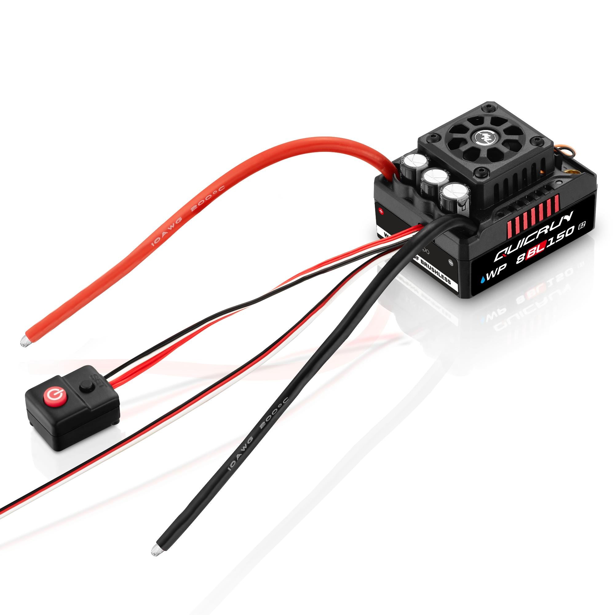 Hobbywing Quicrun WP 8BL150 G2 150A Brushless ESC For 1/8 1/10 RC Cars, Trucks - Waterproof, 3S-6S Compatible (30109003)
