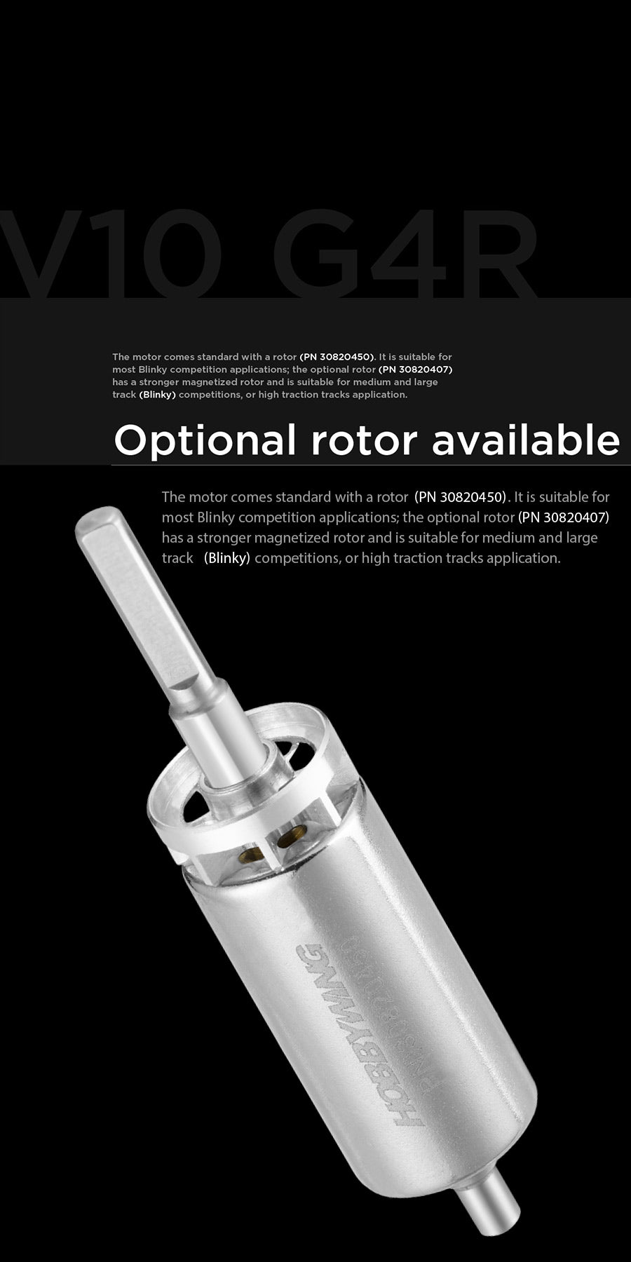 Hobbywing Xerun V10 G4R (2-3s) Sensored Motor 17.5T | HW30401748 | ORL SHOP