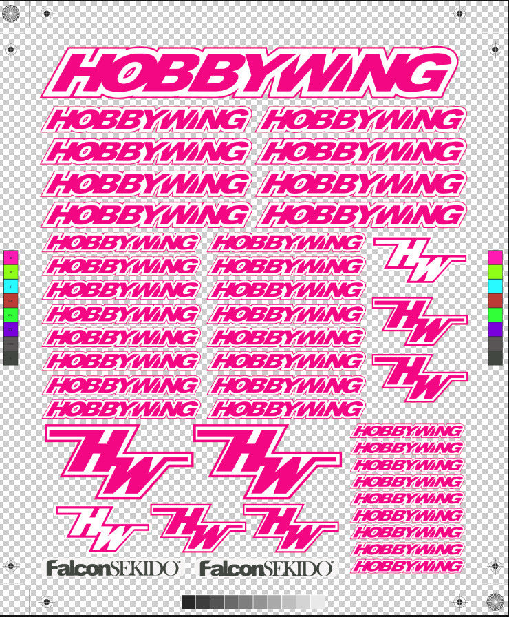 HOBBYWING Decal Sheet Passion Pink, Lifestyle - Hobbywing, HOBBYWING North America - 3
