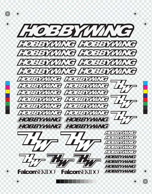 HOBBYWING Decal Sheet Black, Lifestyle - Hobbywing, HOBBYWING North America - 1