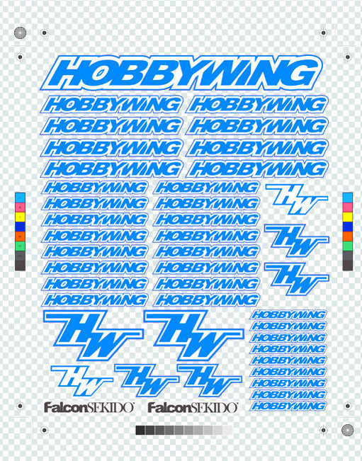 HOBBYWING Decal Sheet Blue, Lifestyle - Hobbywing, HOBBYWING North America - 2
